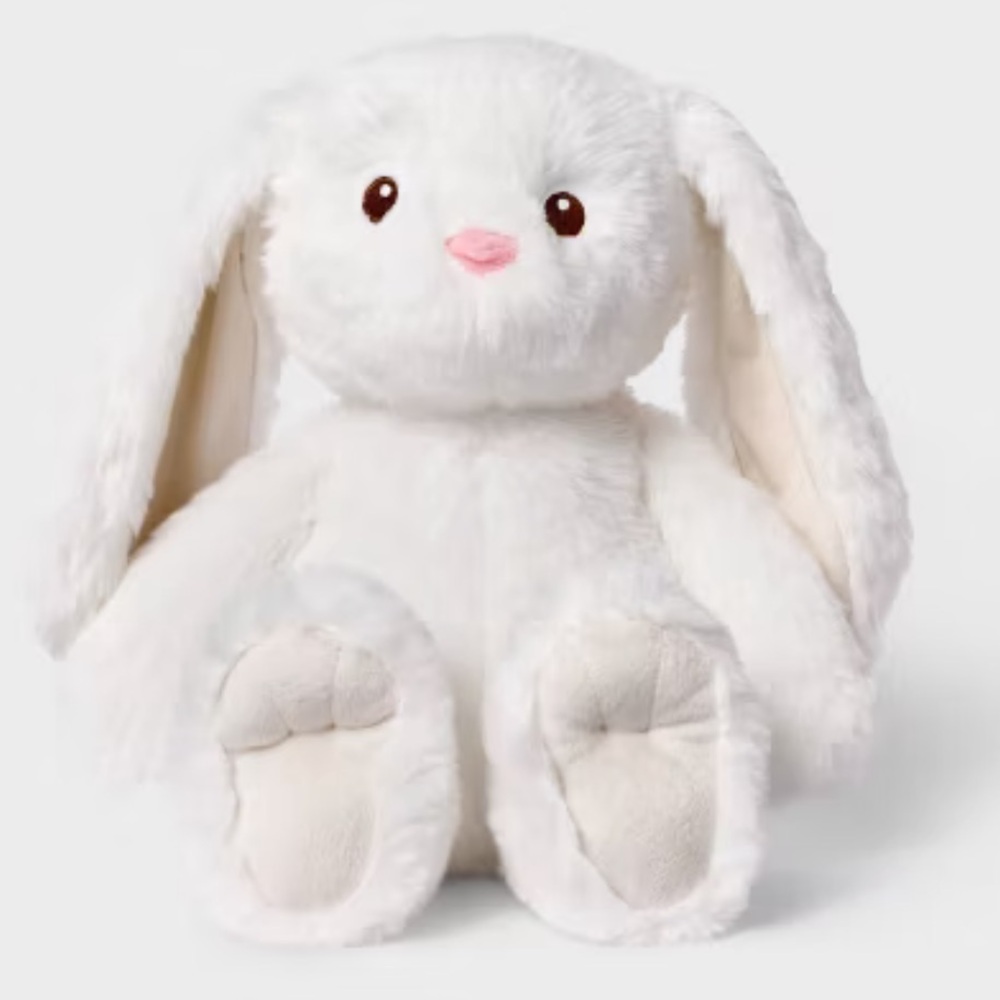 11'' White Bunny Stuffed Animal - Gigglescape - Picture 1 of 3